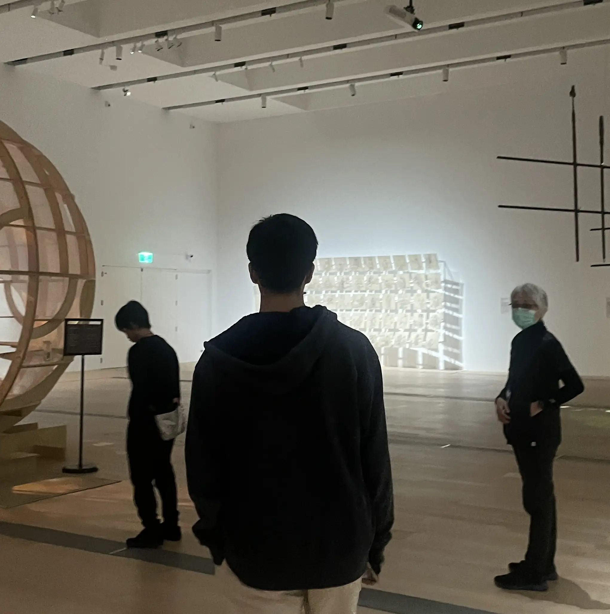 Adrian visiting a contemporary art gallery